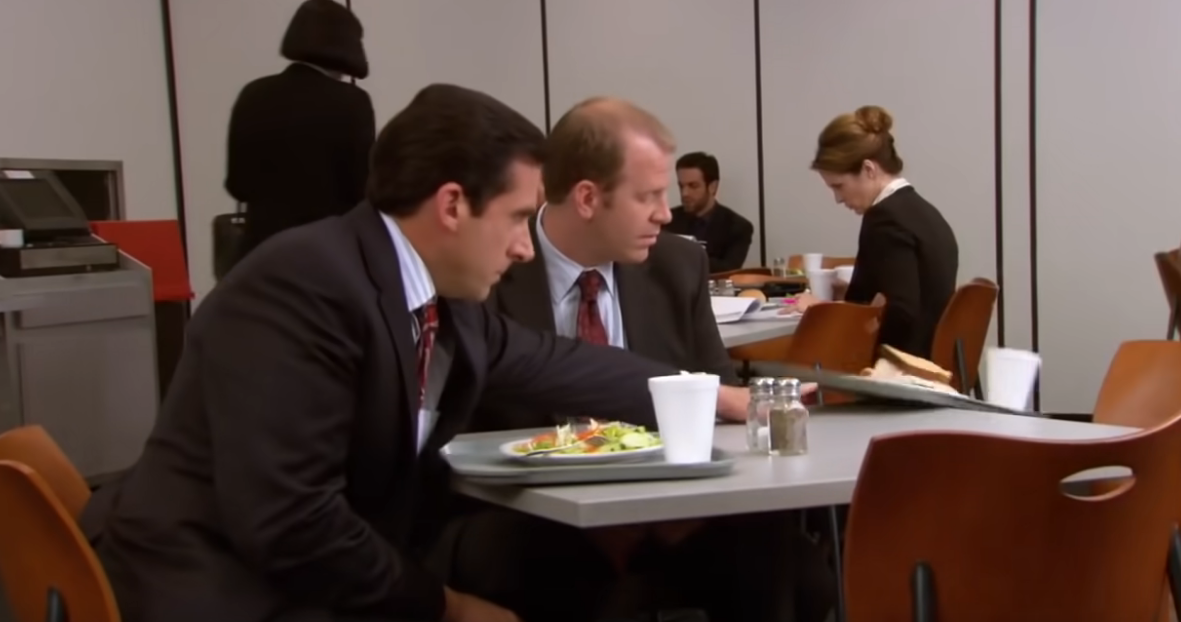 High Quality Michael ruins Toby's lunch for no reason Blank Meme Template
