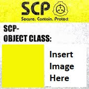 SCP Label With Image Blank Meme Template
