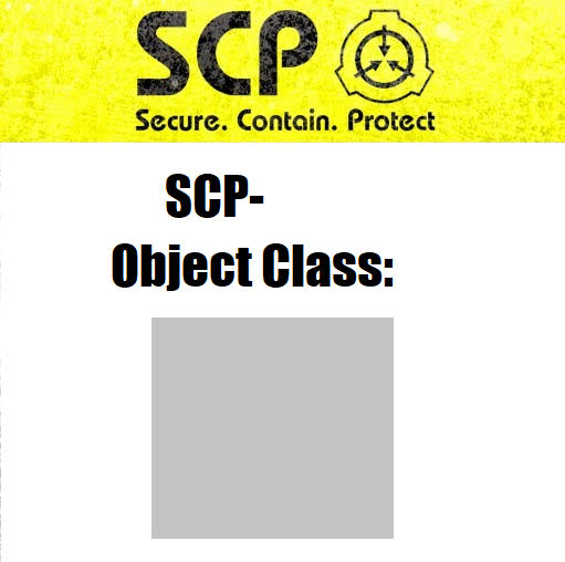 High Quality SCP Label Without Warning Blank Meme Template