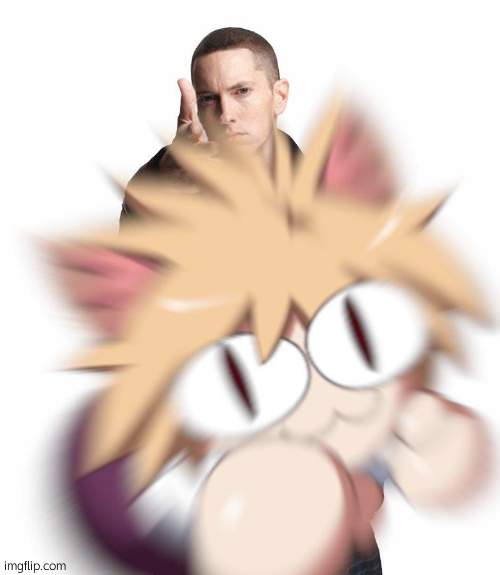 Eminem throwing Neco Arc | image tagged in eminem throwing neco arc | made w/ Imgflip meme maker