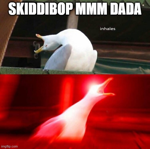 Skiddibop Mmm Dada | SKIDDIBOP MMM DADA | image tagged in inhaling seagull | made w/ Imgflip meme maker