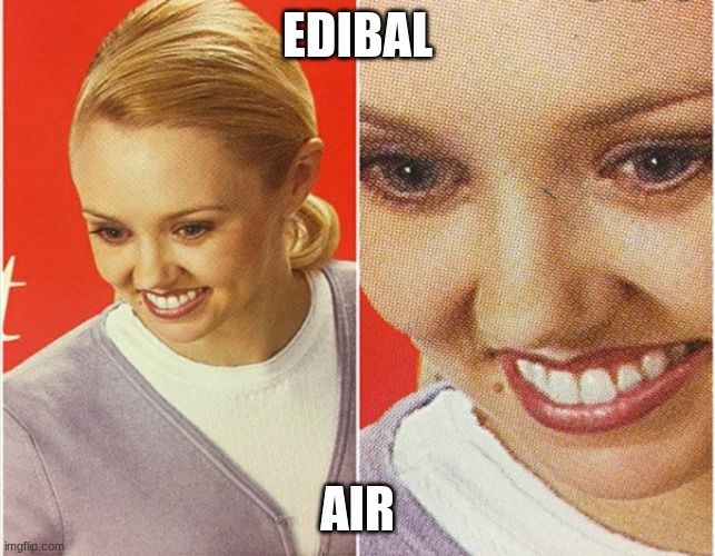 WAIT WHAT? | EDIBAL AIR | image tagged in wait what | made w/ Imgflip meme maker
