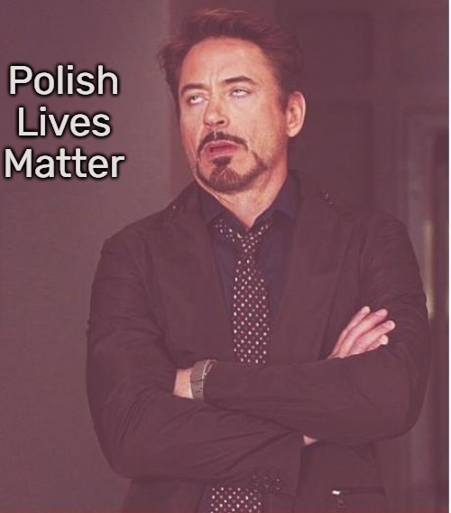 Face You Make Robert Downey Jr | Polish Lives Matter | image tagged in memes,face you make robert downey jr,polish lives matter | made w/ Imgflip meme maker