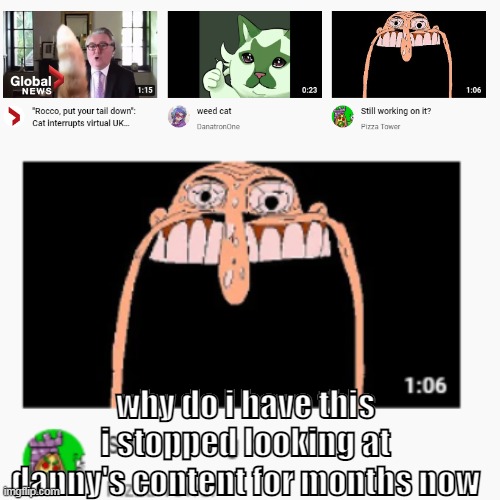:I | why do i have this i stopped looking at danny's content for months now | made w/ Imgflip meme maker
