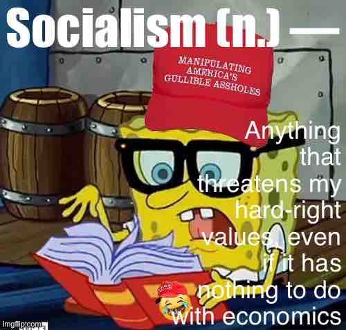 MAGA definition of socialism | image tagged in maga definition of socialism | made w/ Imgflip meme maker