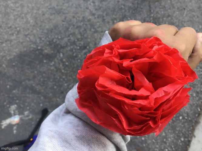 I made a flower ? | image tagged in crafting,flower | made w/ Imgflip meme maker