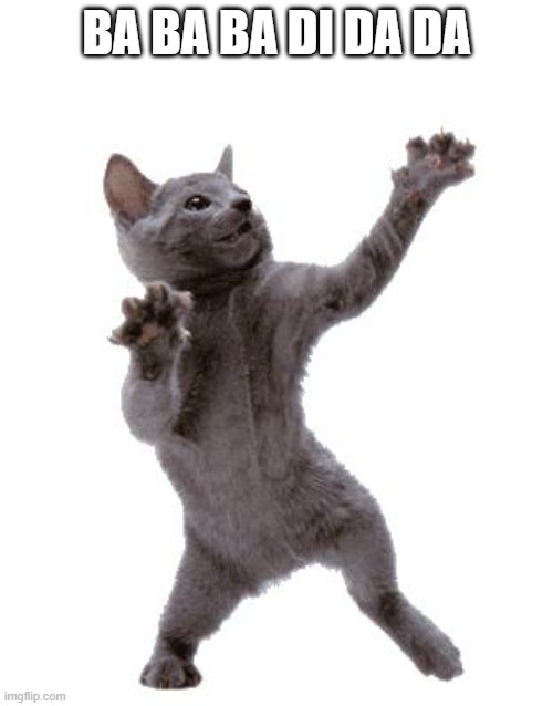 Dancing Cat | BA BA BA DI DA DA | image tagged in happy dance cat | made w/ Imgflip meme maker