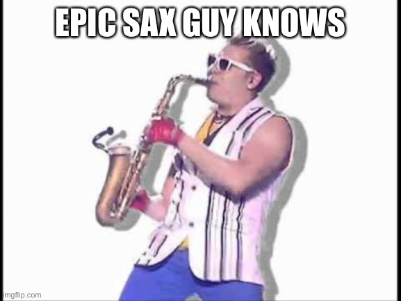 Epic sax guy | EPIC SAX GUY KNOWS | image tagged in epic sax guy | made w/ Imgflip meme maker