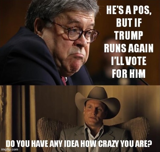 Carson Wells | image tagged in bill barr,trump | made w/ Imgflip meme maker