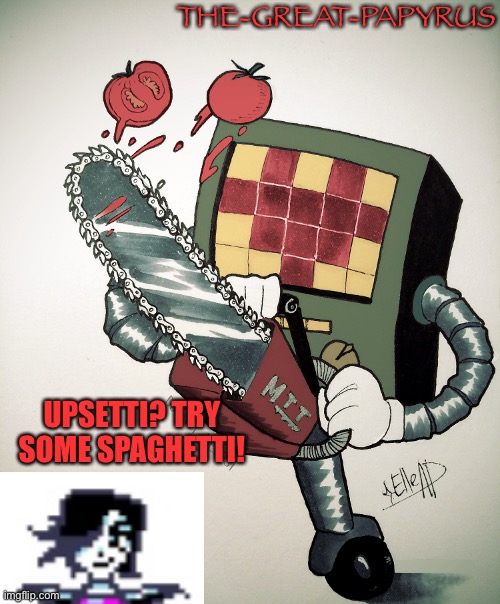 The great papyrus mettaton announcement temp Blank Meme Template