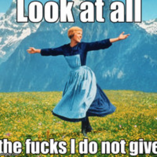 Look at all the fucks i do not give | image tagged in look at all the fucks i do not give | made w/ Imgflip meme maker