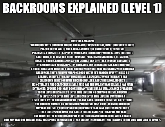 Level 1 #level1backrooms #backrooms #explained