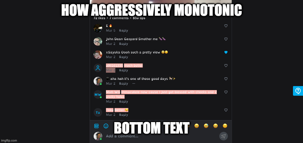 aggressively monotonic | HOW AGGRESSIVELY MONOTONIC; BOTTOM TEXT | image tagged in next | made w/ Imgflip meme maker