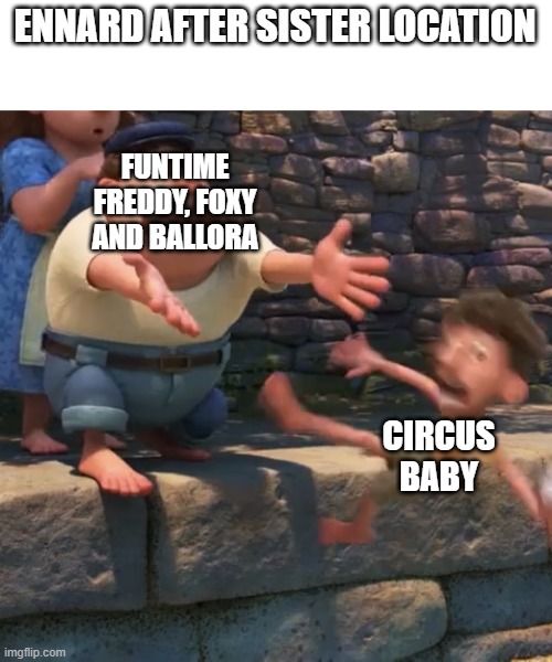 Yes | ENNARD AFTER SISTER LOCATION; FUNTIME FREDDY, FOXY AND BALLORA; CIRCUS BABY | image tagged in man throws child into water | made w/ Imgflip meme maker