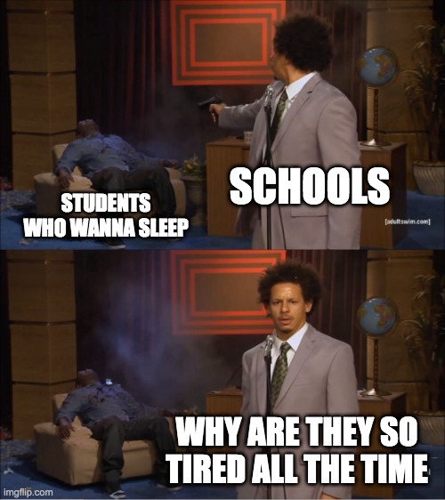 Who Killed Hannibal |  SCHOOLS; STUDENTS WHO WANNA SLEEP; WHY ARE THEY SO TIRED ALL THE TIME | image tagged in memes,who killed hannibal | made w/ Imgflip meme maker