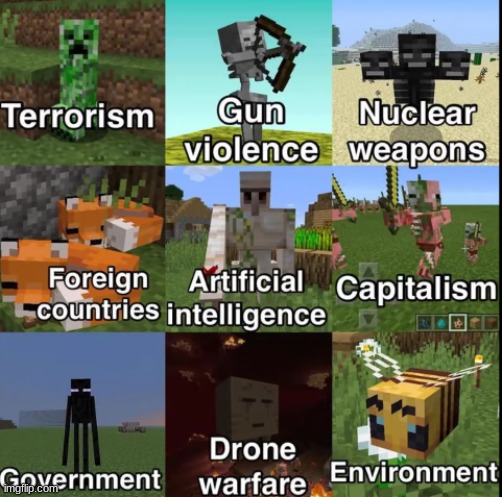 Minecraft opinions | image tagged in minecraft | made w/ Imgflip meme maker