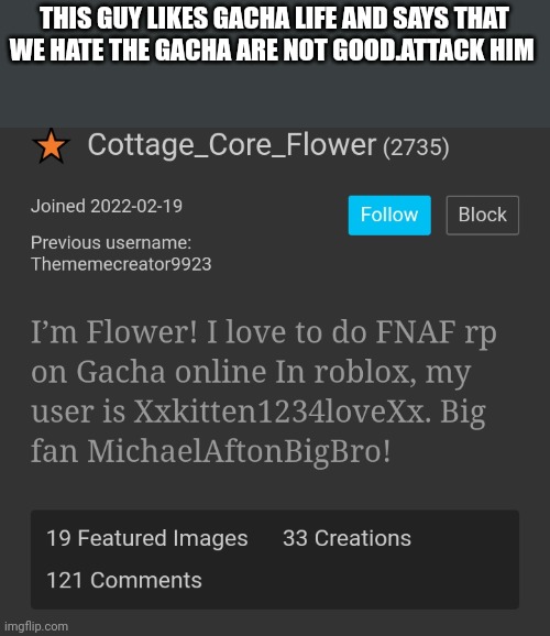 THIS GUY LIKES GACHA LIFE AND SAYS THAT WE HATE THE GACHA ARE NOT GOOD.ATTACK HIM | made w/ Imgflip meme maker