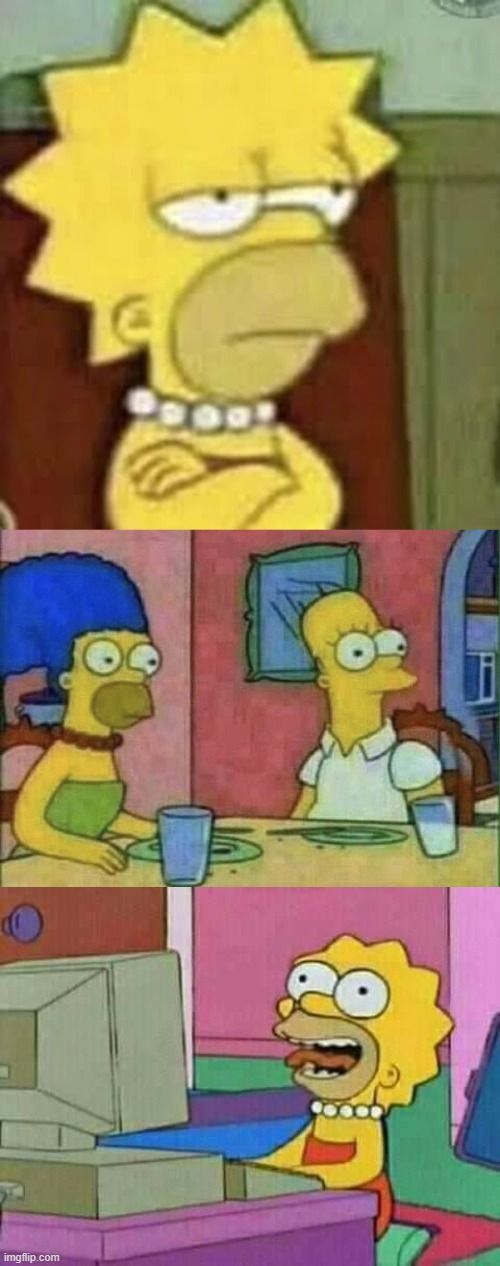 E | image tagged in simpsons,cursed | made w/ Imgflip meme maker