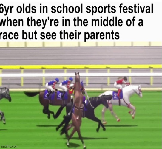 Hi ma im in a middle of a race! :O | image tagged in sports,festival,kids,parents | made w/ Imgflip meme maker