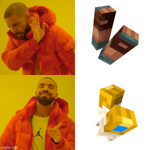 Drake Hotline Bling | image tagged in memes,drake hotline bling,minecraft dungeons fists | made w/ Imgflip meme maker