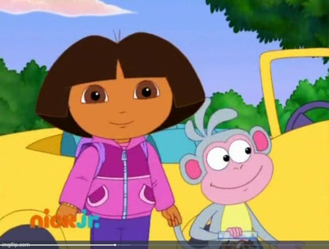 Dora Looking At Viewer | image tagged in dora looking at viewer | made w/ Imgflip meme maker