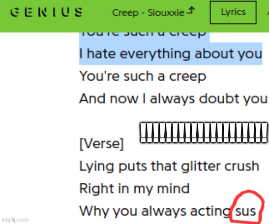 siouxxie=impostor confirmed?!?!! | !!!!!!!!!!!!!!!!!!!! | made w/ Imgflip meme maker
