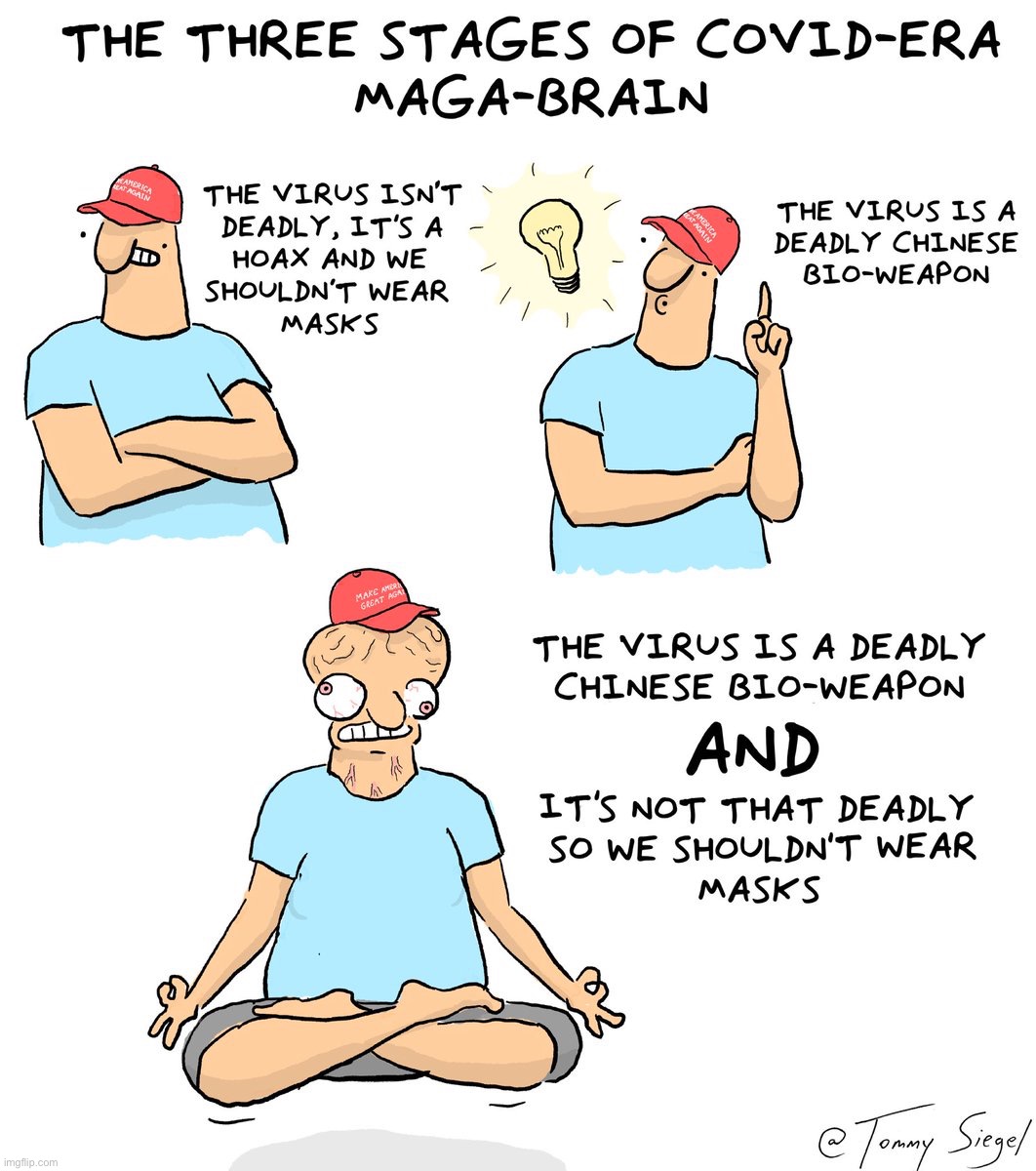 Covid-era MAGA brain | image tagged in covid-era maga brain | made w/ Imgflip meme maker