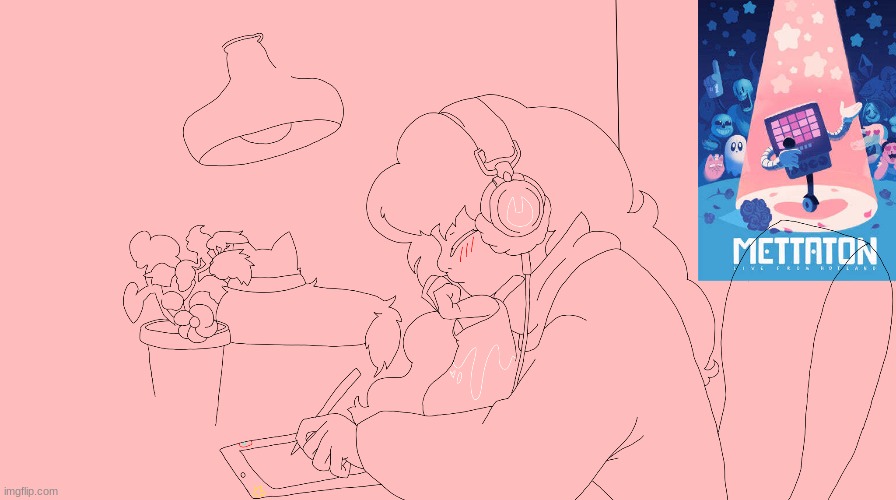 Small WIP of me Drawing Myself Over the Lofi Girl | made w/ Imgflip meme maker