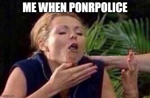 About to Puke | ME WHEN PONRPOLICE | image tagged in about to puke | made w/ Imgflip meme maker
