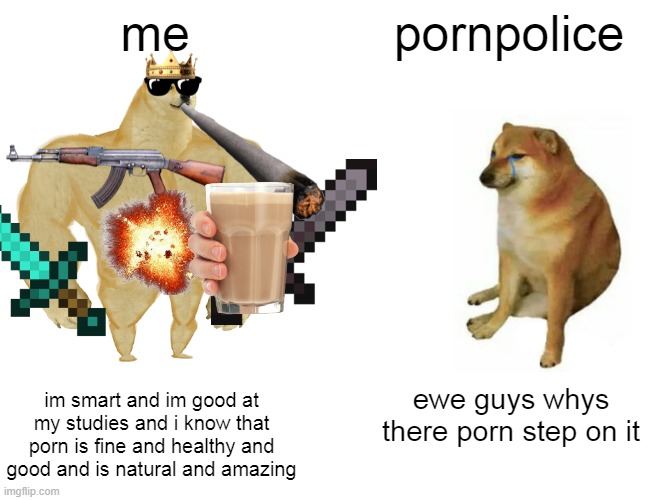 Doge Meme Porn - Buff Doge vs. Cheems Meme - Imgflip