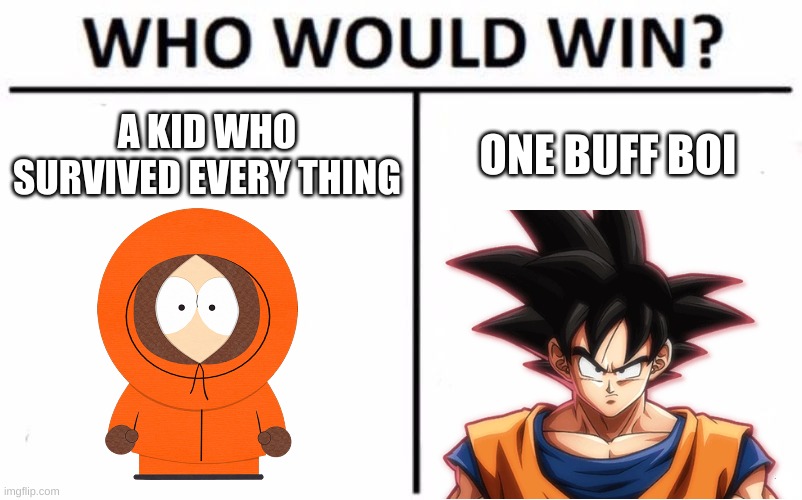 tell me in the comments | A KID WHO SURVIVED EVERY THING; ONE BUFF BOI | made w/ Imgflip meme maker