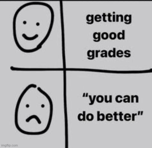 i’m happy my mom doesn’t do this, i still try my best but she supports me for whatever i get :) | made w/ Imgflip meme maker