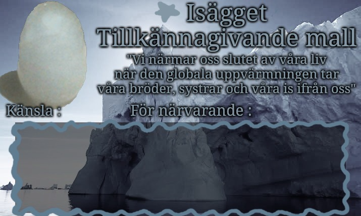 Isägget Tillkännagivande Mall Blank Meme Template