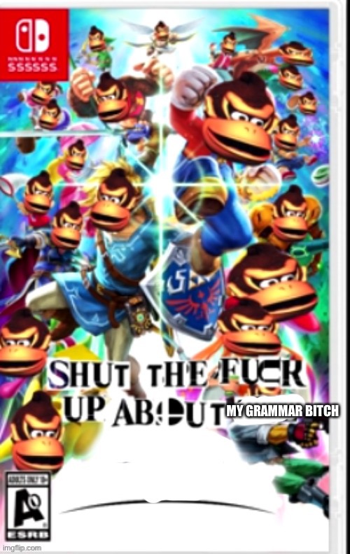 stfu about x | MY GRAMMAR BITCH | image tagged in stfu about x | made w/ Imgflip meme maker