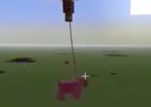 High Quality Hanging Pig From Minecraft Blank Meme Template