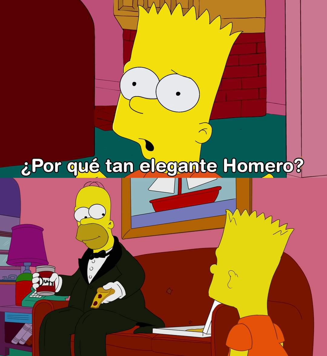 Homero Elegante Blank Meme Template