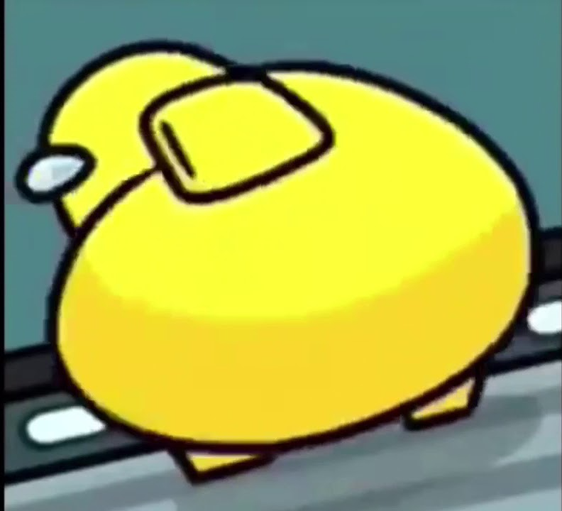 yellow among us twerking Blank Meme Template