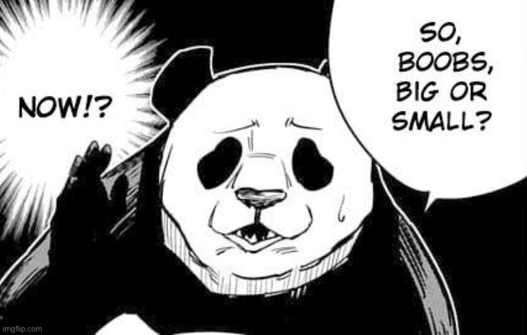 Panda asks important question | image tagged in anime,manga | made w/ Imgflip meme maker