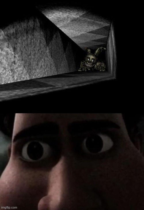 image tagged in fnaf 3,titan stare | made w/ Imgflip meme maker