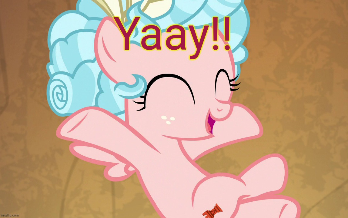 Cute Cozy Glow (MLP) | Yaay!! | image tagged in cute cozy glow mlp | made w/ Imgflip meme maker