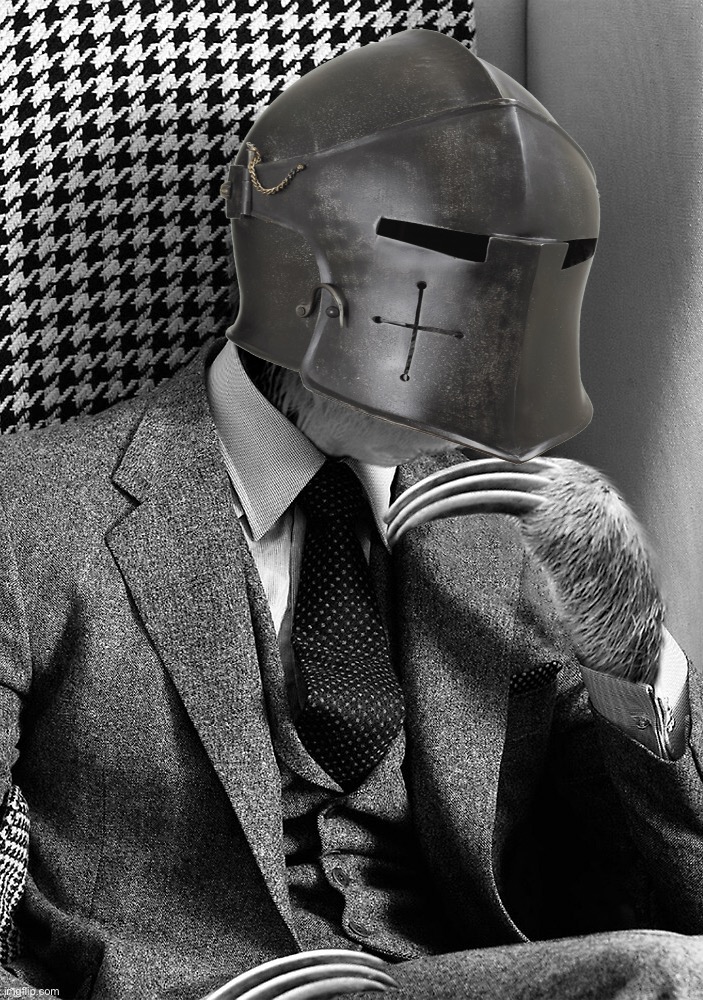 High Quality Crusader gentleman sloth Blank Meme Template