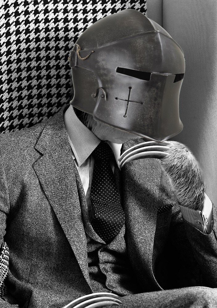 Crusader gentleman sloth | image tagged in crusader gentleman sloth | made w/ Imgflip meme maker