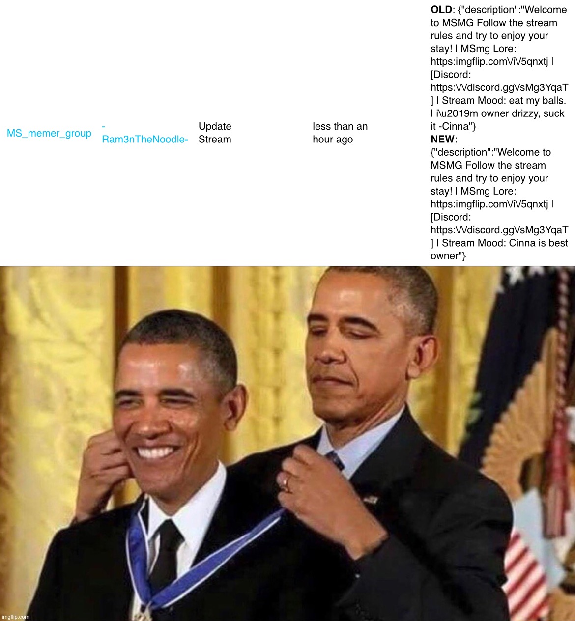 Cinna the Cinna simp | image tagged in obama medal | made w/ Imgflip meme maker