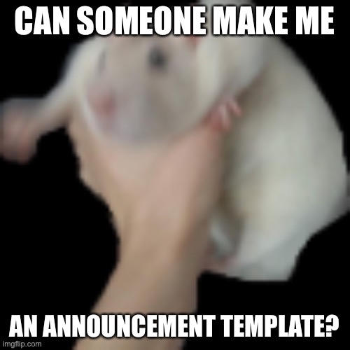 One with possums and the genderfluid flag pls??? | CAN SOMEONE MAKE ME; AN ANNOUNCEMENT TEMPLATE? | made w/ Imgflip meme maker