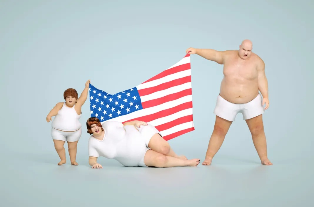 High Quality fat americans Blank Meme Template