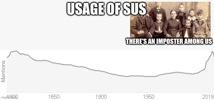 sus | USAGE OF SUS; THERE'S AN IMPOSTER AMONG US | image tagged in among us | made w/ Imgflip meme maker