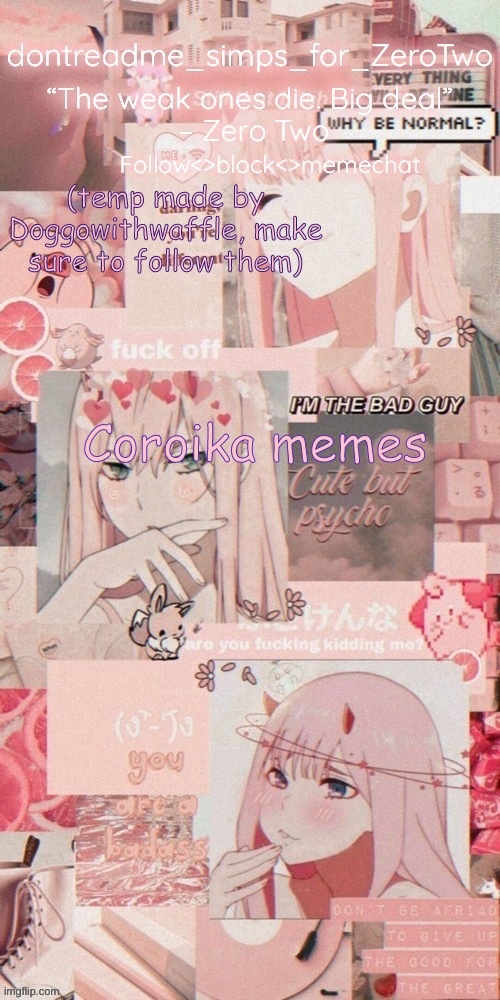 https://drive.google.com/drive/folders/1xCa_ox04YmUZxgFRj8oVHI_yXAmlNgtW?usp=sharing | Coroika memes | image tagged in dontreadme's announcement temp made by doggoww | made w/ Imgflip meme maker