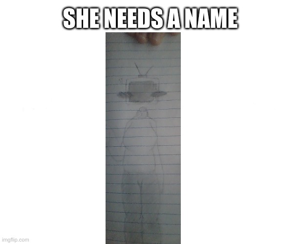 Marked Safe From Meme | SHE NEEDS A NAME | image tagged in draw,she needs a name | made w/ Imgflip meme maker