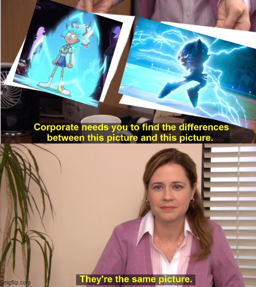 They're The Same Picture Meme | image tagged in memes,they're the same picture,sonic the hedgehog,amphibia | made w/ Imgflip meme maker