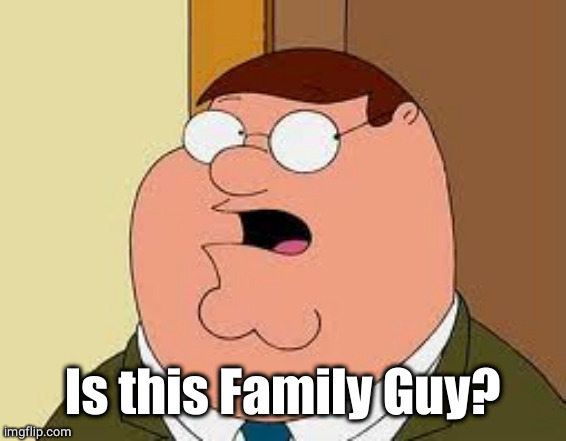 Family Guy Peter Meme | Is this Family Guy? | image tagged in memes,family guy peter | made w/ Imgflip meme maker